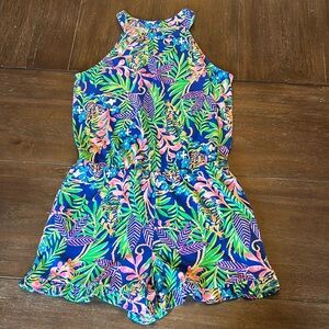 New Lilly Pulitzer Tropical Print One-Piece Romper